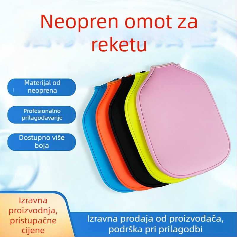 Neopren vodootporan prenosni zaštitnik za rekete za stolni tenis, tenis, pickleball i plažu – Materijal 79921, Prilagodba: Da, Pakiranje: 100