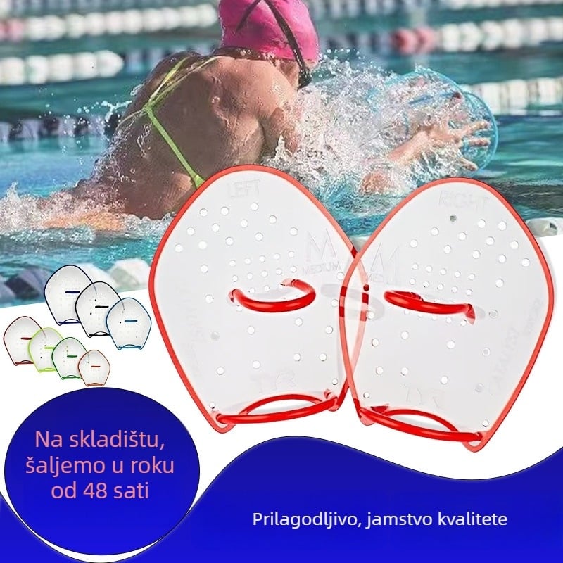 Set za plivački trening: plivačke peraje i plivačke lopatice te uređaj za trening prsnog stila – PC + silikonski gel, prilagodljiv, ovlaštena privatna marka BHS