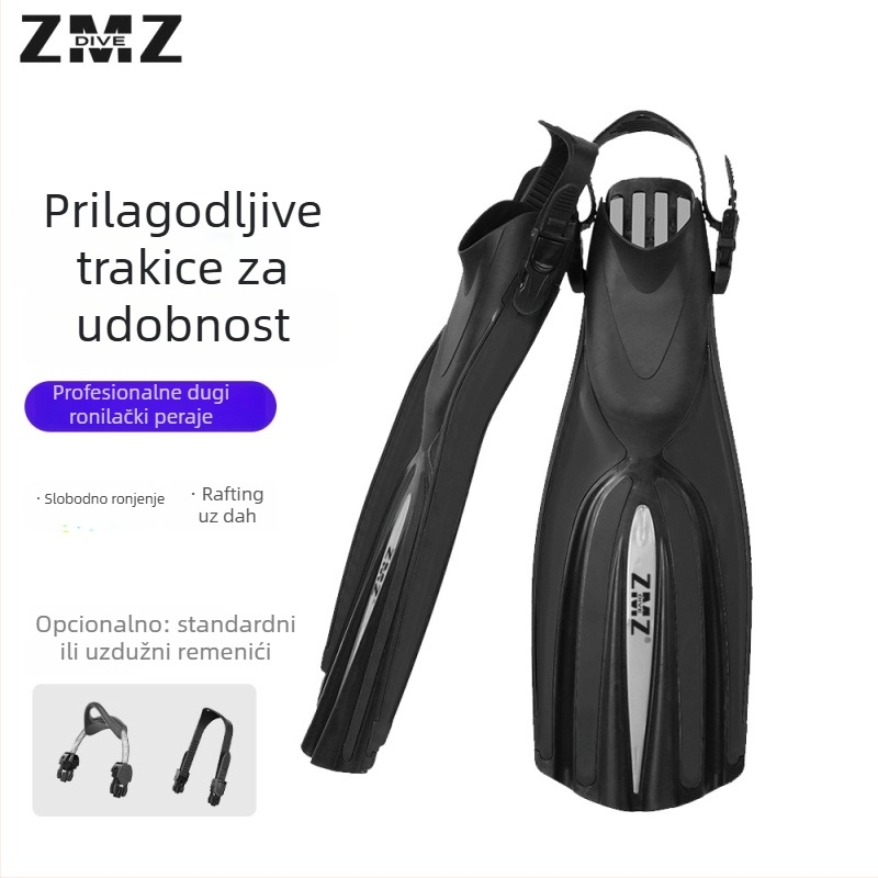 Duge ronilačke peraje od PVC, ZMZDIVE, prilagodljive, s mogućnošću privatne etikete, za odrasle