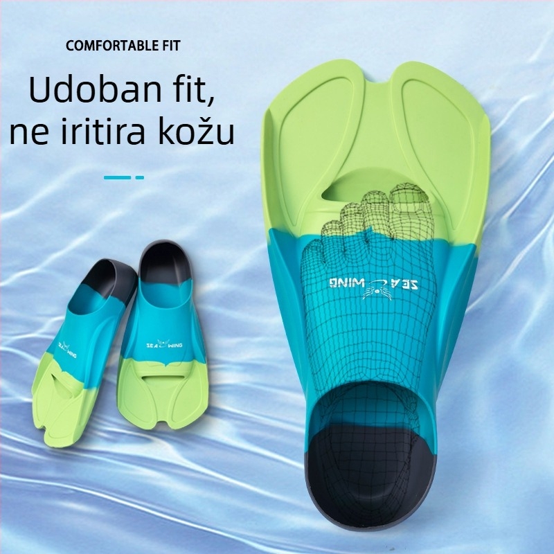 Silikonske kratke peraje za trening plivanja – Seawing, za slobodni stil i prsni stil, prilagodljiva profesionalna oprema za trening