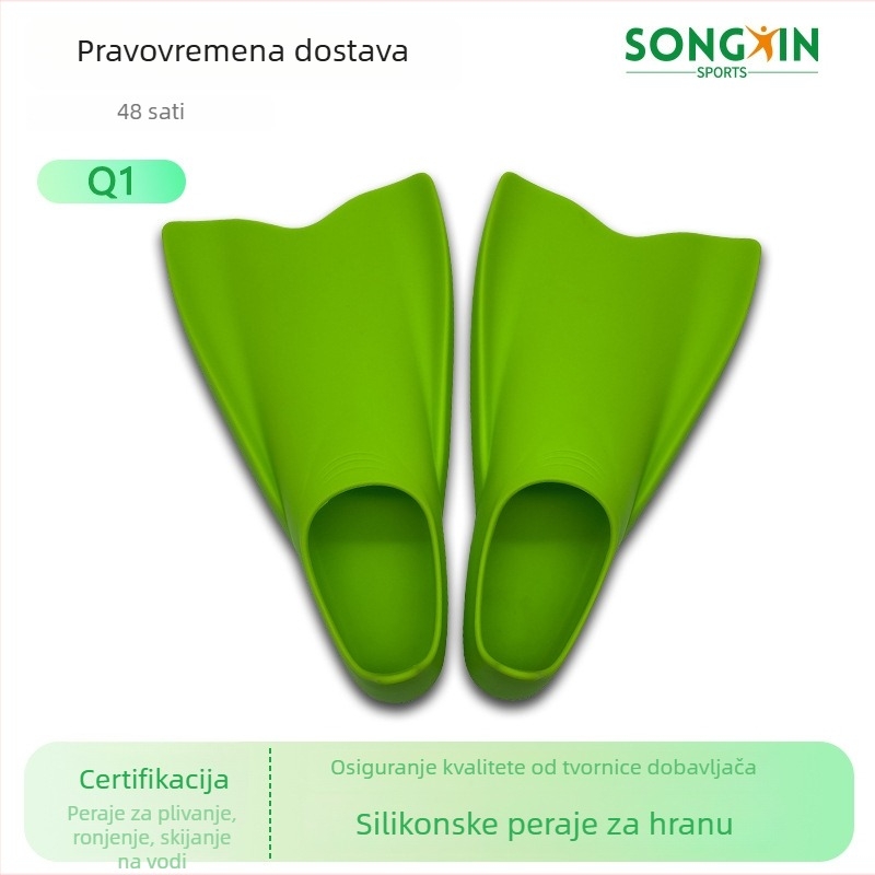 Silikonske peraje za ronjenje za odrasle, udobne, fleksibilne i lake