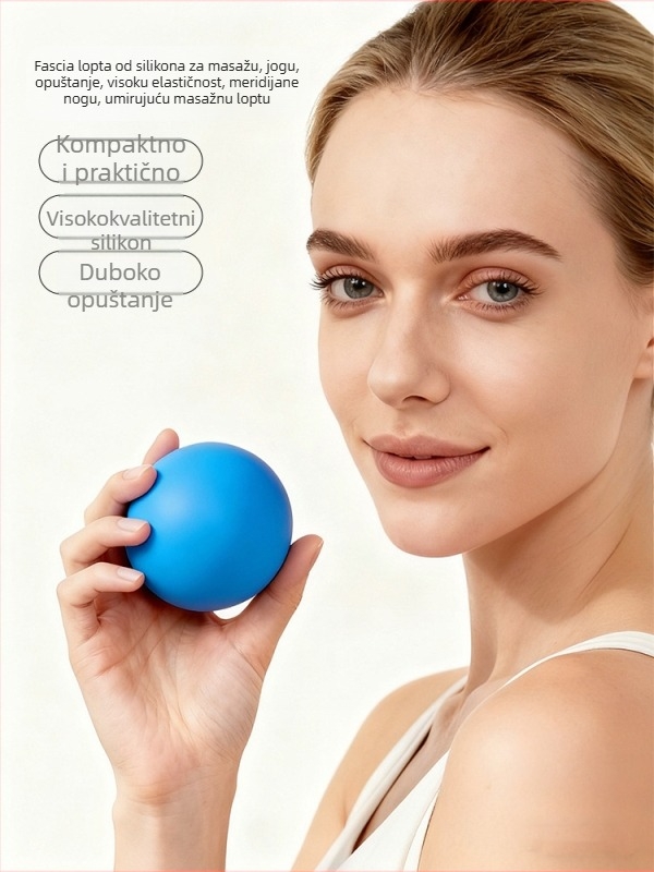 Silikonska fascia masažna kuglica za vrat i tijelo — joga trening, opuštanje, visoka elastičnost, 155 g