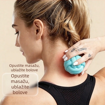 Silikonska masažna joga lopta za cijelo tijelo — fascijalni trening ramena i vrata, opuštanje mišića; Nije nadimljiva; Materijal: silikon; Težina: 160 g