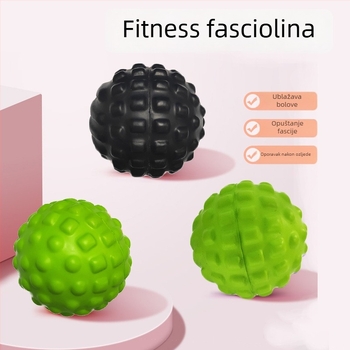 Sierjie PU lopta za masažu stopala s bodljama, fascia masaža za jogu, promjer 70 mm, 60 g, nije naduta