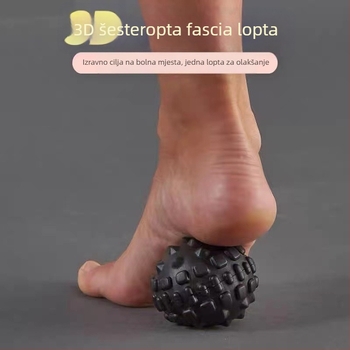 Jun Yi PU pjenasta joga lopta za akupunkturne točke i plantarnu fasciju – masažna lopta s bodičastom teksturom, neinflatabilna, 60 g, mogućnost prilagodbe