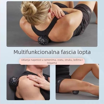 Jun Yi PU pjenasta joga lopta za akupunkturne točke i plantarnu fasciju – masažna lopta s bodičastom teksturom, neinflatabilna, 60 g, mogućnost prilagodbe