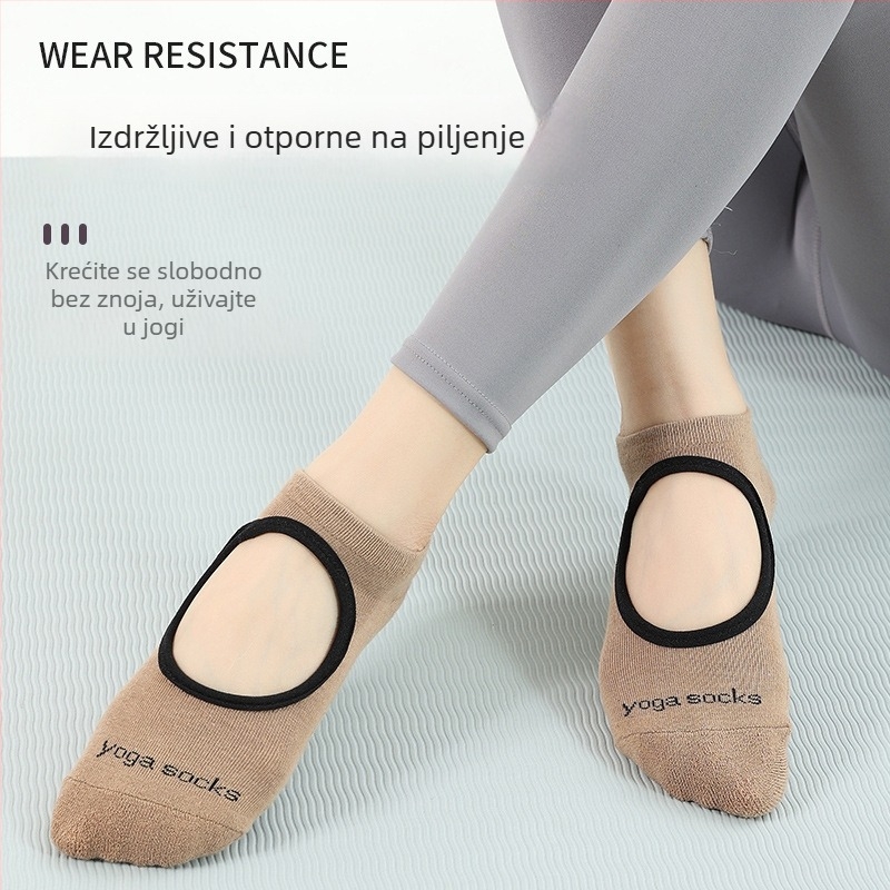 Yoga čarape s anti-slip značajkama za fitness | pamuk 95–100%, jednostruko pletene, 168 šavova