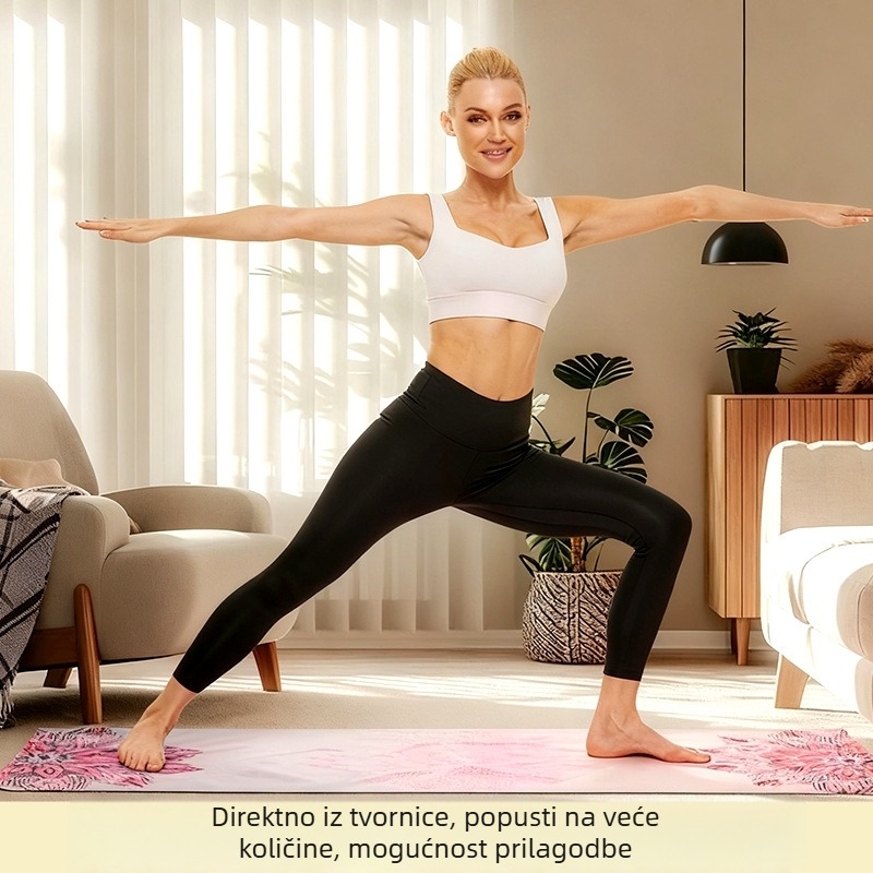 Peng Di mikrovlaknasti joga ručnik za fitness — 3 mm debljina, 300 g, upija vlagu, protuklizni; sastav: 85% poliester, 15% nylon