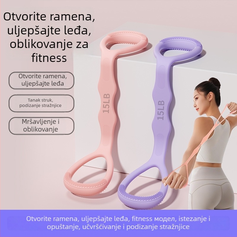 Silikonski otporni trak s oblikom osmice za žene – cijeli tjelesni trening i joga