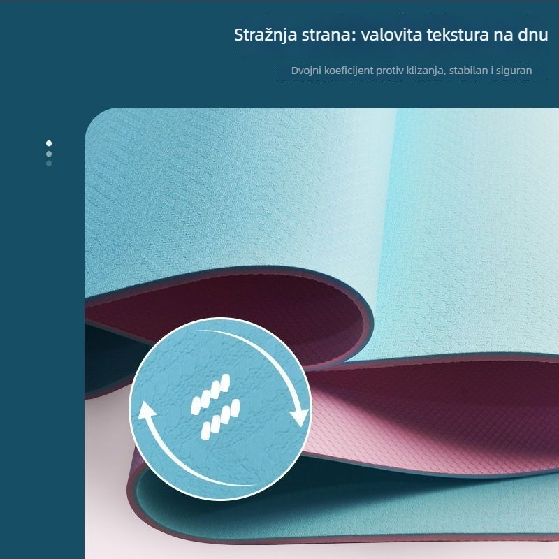 TPE joga prostirka - protuklizna, 3-dijelni set za kućnu upotrebu