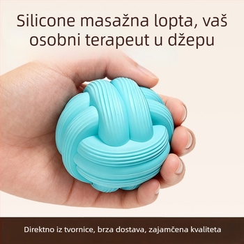 Silikonska fasijska masažna lopta za jogu – ne napuhuje, opuštanje mišića struka i leđa, masaža akupunkturnih točaka na vratu i lukama stopala, težina 240 g