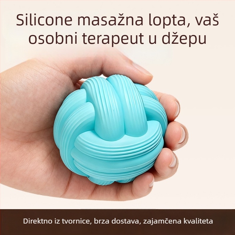 Silikonska fasijska masažna lopta za jogu – ne napuhuje, opuštanje mišića struka i leđa, masaža akupunkturnih točaka na vratu i lukama stopala, težina 240 g