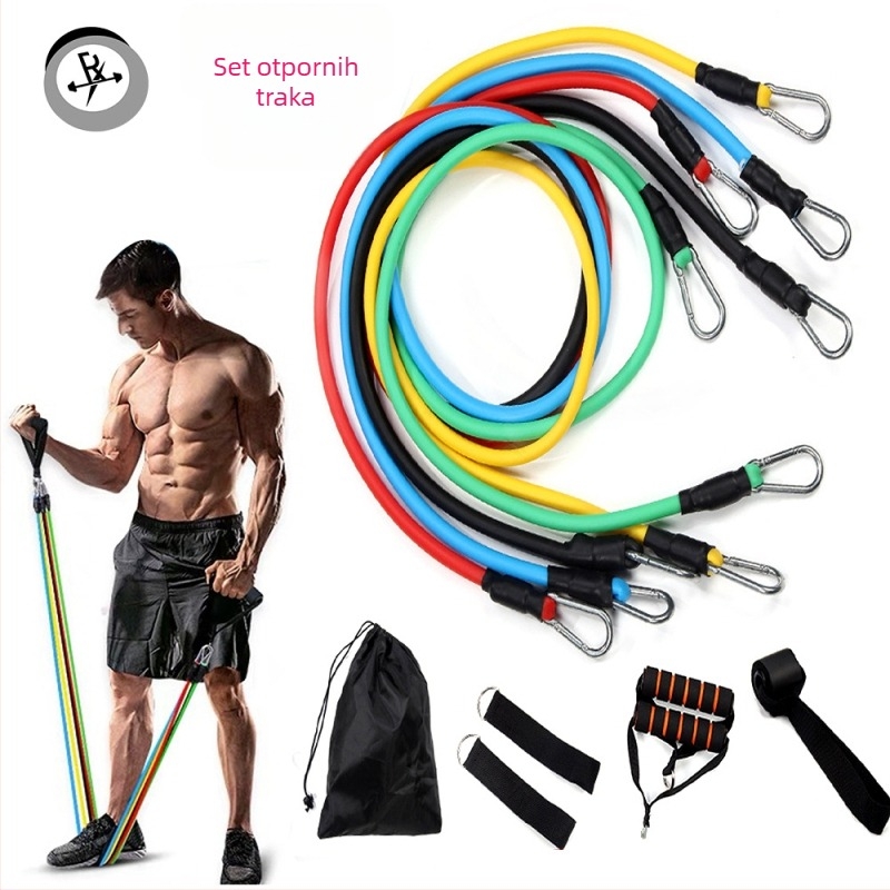 Saiyuekang TPE otporna užad – 11-dijelni set za fitness, oblikovanje tijela i ples