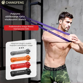 Changfeng latex traka za fitness – pomoć pri zgibovima i treningu prsnih mišića