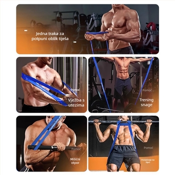 Changfeng latex traka za fitness – pomoć pri zgibovima i treningu prsnih mišića