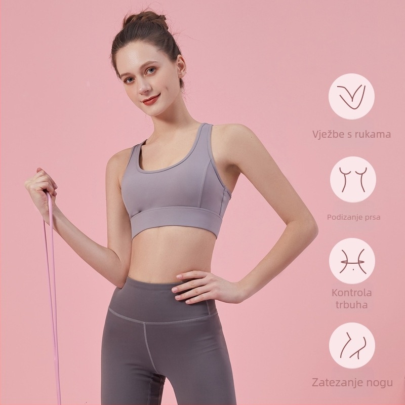 Youyou gumeni pojas za jogu za istezanje, 8-oblik pojas za leđa, ramena i vrat — kućni fitness uređaj