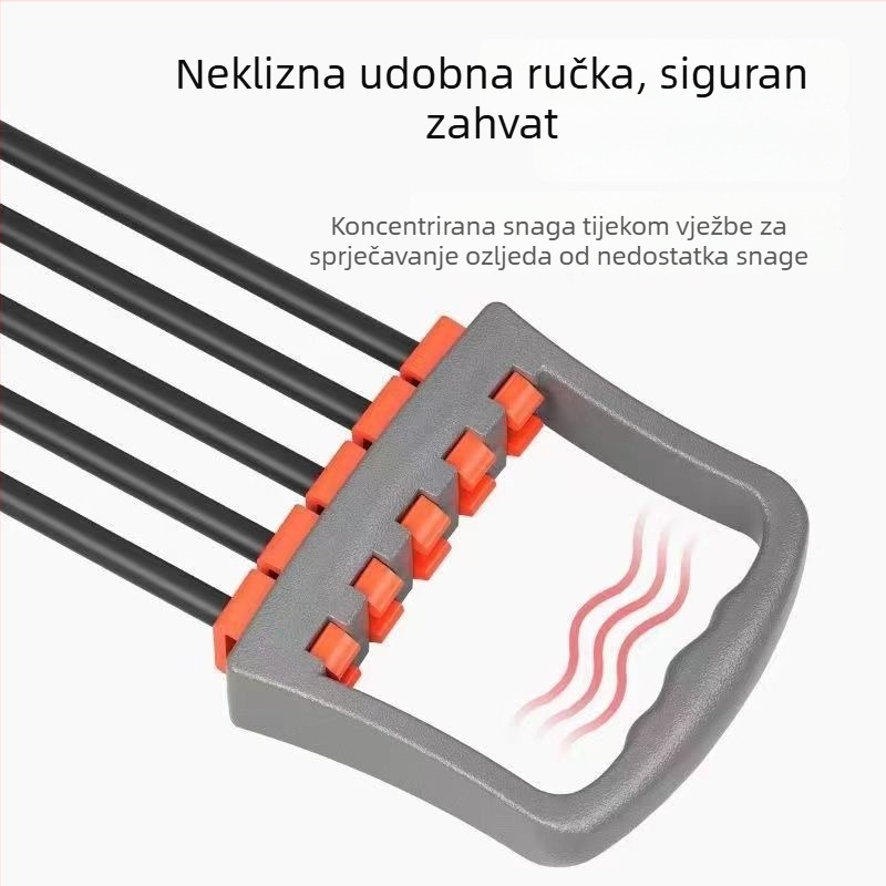 Proširivač prsnog koša – višenamjenski uređaj za trening mišića prsnog koša i ruku, materijal TPR, otpornost 5. razine, elastična traka, pogodna za djecu, tinejdžere i odrasle