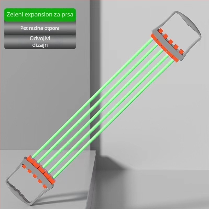 Proširivač prsnog koša – višenamjenski uređaj za trening mišića prsnog koša i ruku, materijal TPR, otpornost 5. razine, elastična traka, pogodna za djecu, tinejdžere i odrasle