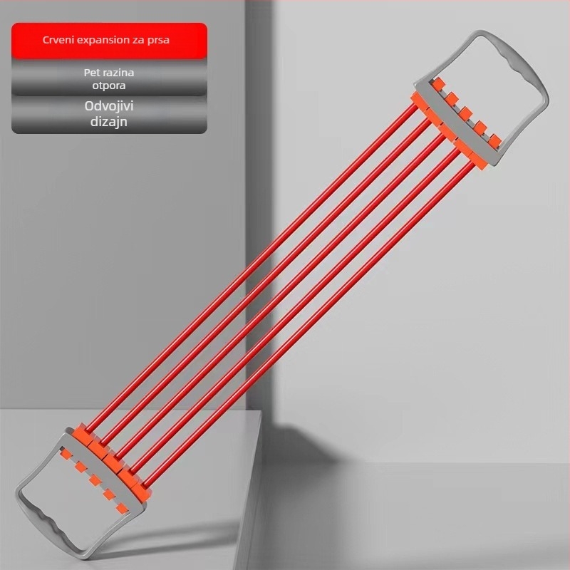 Proširivač prsnog koša – višenamjenski uređaj za trening mišića prsnog koša i ruku, materijal TPR, otpornost 5. razine, elastična traka, pogodna za djecu, tinejdžere i odrasle