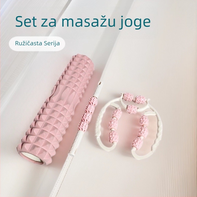 Penasti valjak za oslobađanje fascije bedara – masažni štapić i masažni valjak za noge, za fitness i bodybuilding – dodatak za jogu