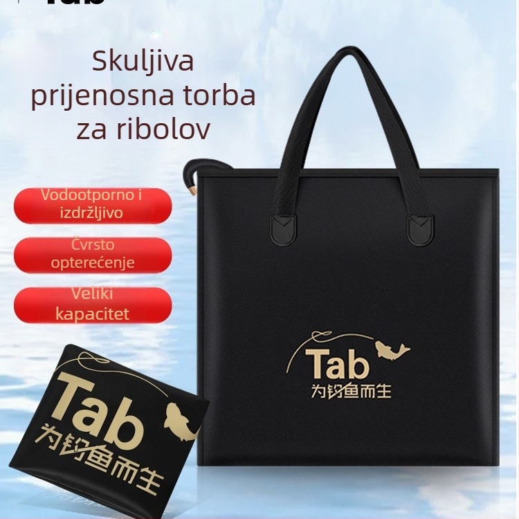 Torba za ribolovnu opremu, vodootporna, sklopiva, prijenosna, višestruka uporaba (Brend: Other; Kod proizvoda: F97hshhtm679th9; Materijal: svila s cvjetnim uzorkom)