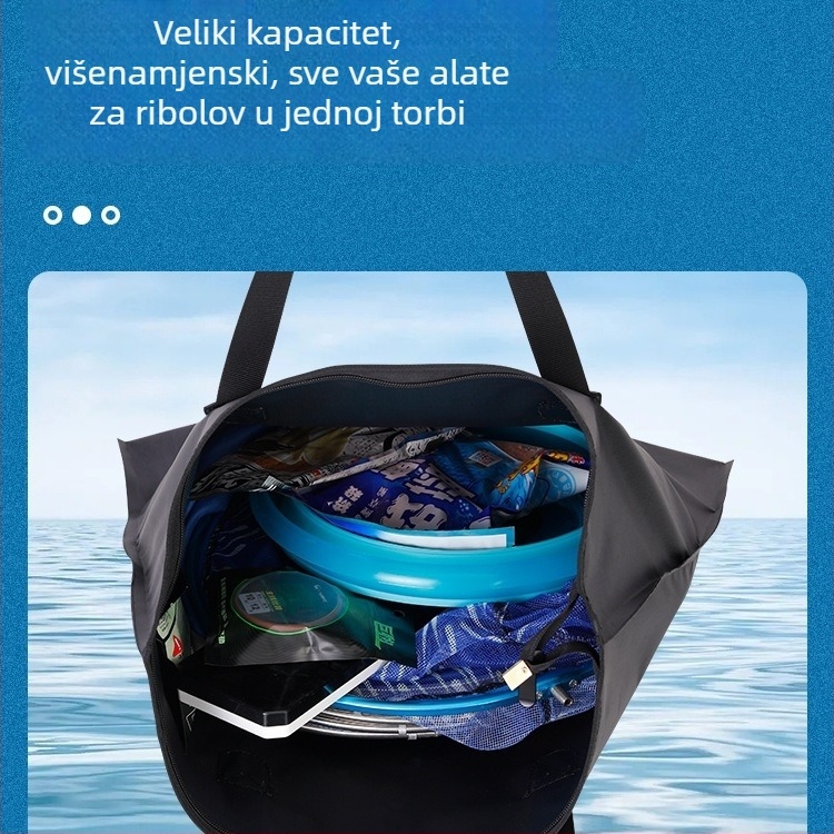 Torba za ribolovnu opremu, vodootporna, sklopiva, prijenosna, višestruka uporaba (Brend: Other; Kod proizvoda: F97hshhtm679th9; Materijal: svila s cvjetnim uzorkom)