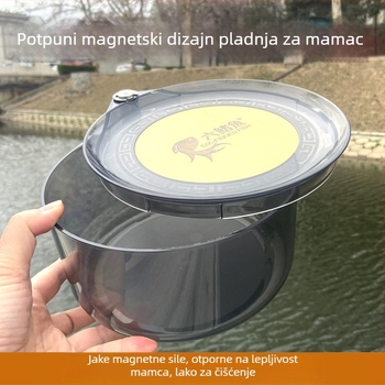 Magnetska posuda za mamce – ABS plast, dvostruki dizajn, posuda za tri bacanja, ribolovni pribor