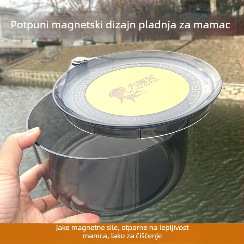 Magnetska posuda za mamce – ABS plast, dvostruki dizajn, posuda za tri bacanja, ribolovni pribor
