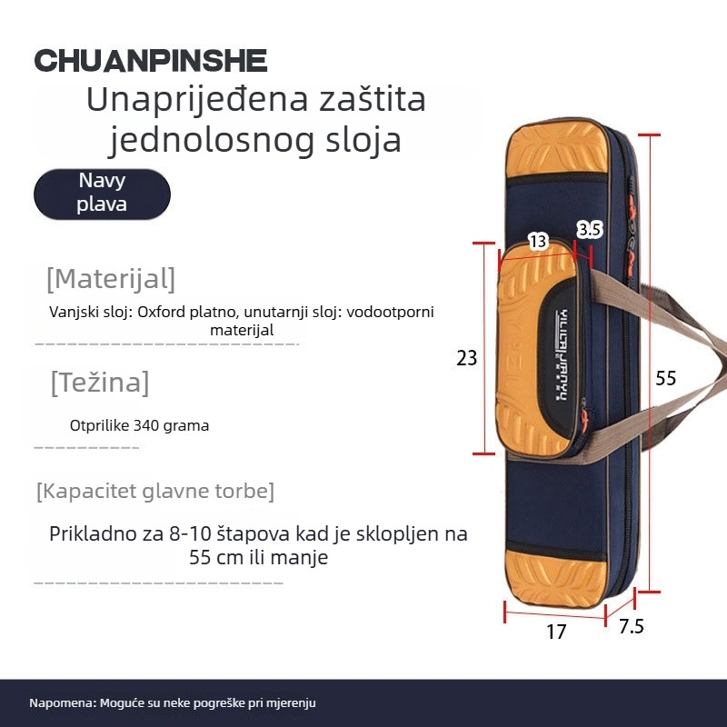 Torba za štapove za ribolov od Oxford platna, velik kapacitet, prijenosna i lagana, pogodna za kratke štapove, nije vodootporna