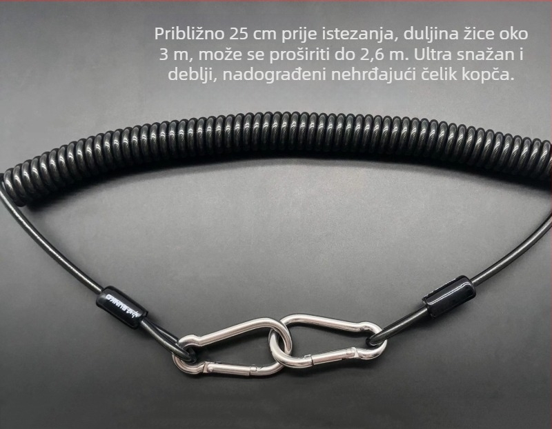 SUNKO opružno čelično užad za vanjsku planinarenje i ribolov — aluminijska legura, čelik, PU; podrijetlo Kina