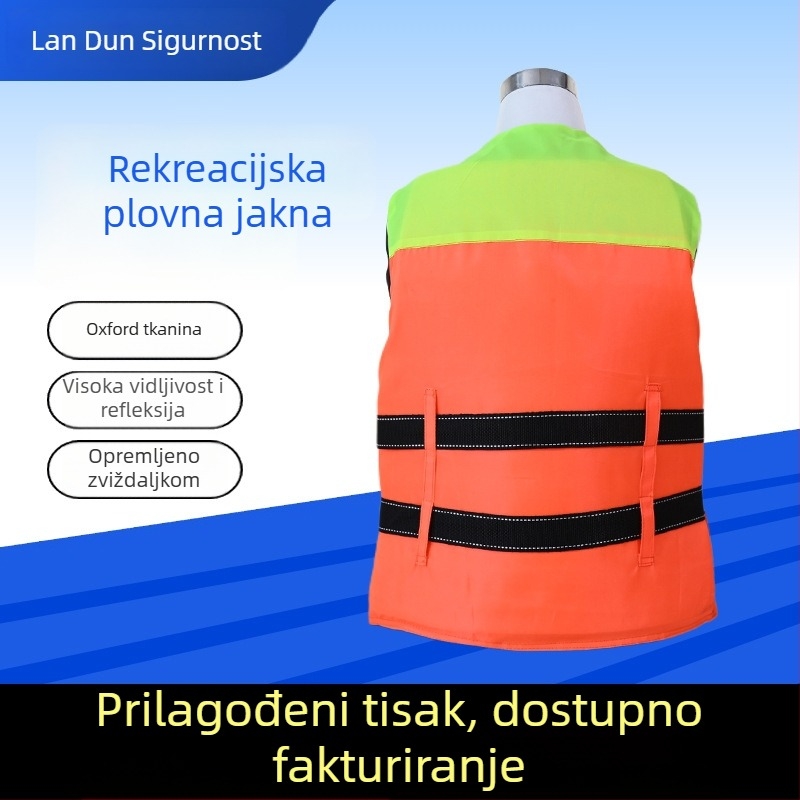 Vesta za spašavanje za odrasle, povećana i deblja, za korištenje na brodu, spašavanje, vodeni sportovi i ribolov (Model: Life Jacket; Serijski broj: DD1017475374; Prilagodba proizvodnje: Podrška; Uvoz: Ne)