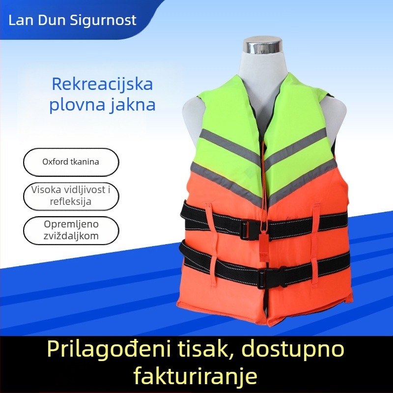 Vesta za spašavanje za odrasle, povećana i deblja, za korištenje na brodu, spašavanje, vodeni sportovi i ribolov (Model: Life Jacket; Serijski broj: DD1017475374; Prilagodba proizvodnje: Podrška; Uvoz: Ne)