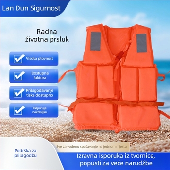 Prsluk za spašavanje od Oxford platna, velika plovnost, za odrasle, prenosni za rafting i kontrolu poplava, uz podršku za prilagodbu