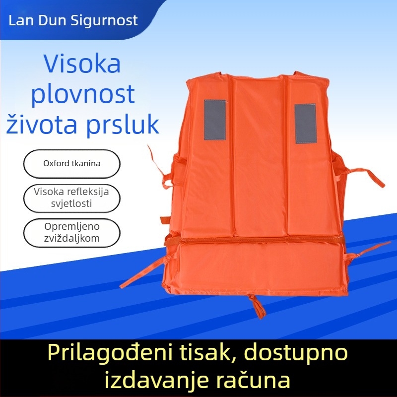 Prsluk za spašavanje od Oxford platna, velika plovnost, za odrasle, prenosni za rafting i kontrolu poplava, uz podršku za prilagodbu