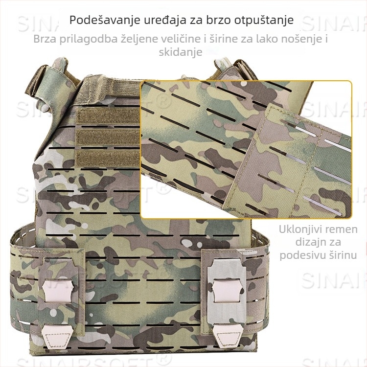 Taktički prsluk od najlona – kamuflažni uzorak, otporan na habanje, unisex, 1.1 kg