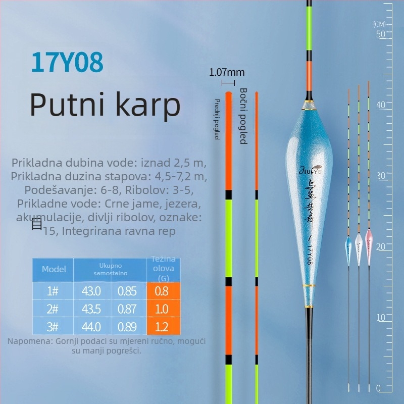 Nano pluta za ribolov – vertikalni drift, nano materijal, marka Leisurely person