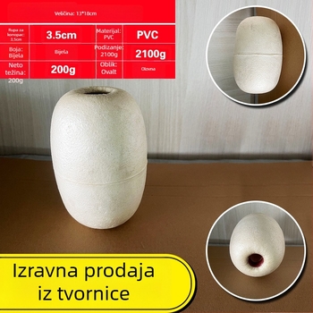 Ovalna PVC pjena plutnja za mreže, plastična ribolovna plutnja