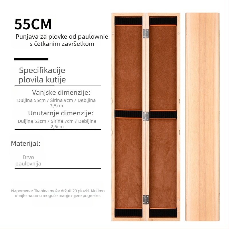 Dream drvena kutija za opremu za pecanje s velikim kapacitetom i višenamjenska