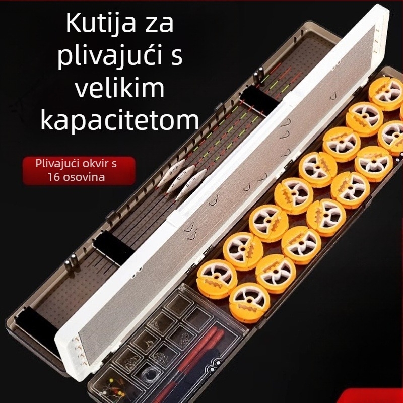Trostruka kutija za plovke velike kapacitete – set kutija za plovke i kutija za najlon, tri u jedan ribolovni pribor, konstrukcija od mekog ljepila