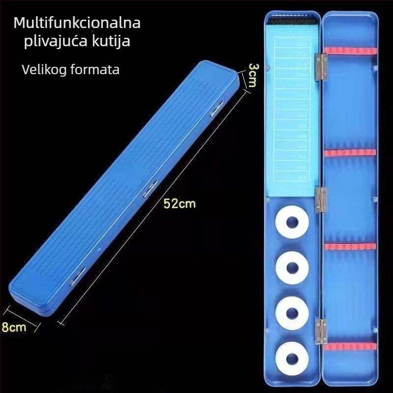 Trostruka kutija za plovke velike kapacitete – set kutija za plovke i kutija za najlon, tri u jedan ribolovni pribor, konstrukcija od mekog ljepila
