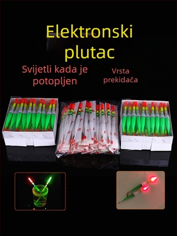 Elektronički svijetleći vertikalni plovak od plastike za noćni ribolov