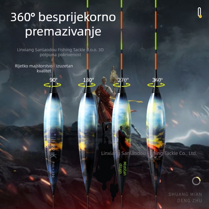 Elektronička plutača za ribolov s LED — visoka osjetljivost, osvijetljena, dnevno/noćno dvostruko korištenje, kompozitni materijal
