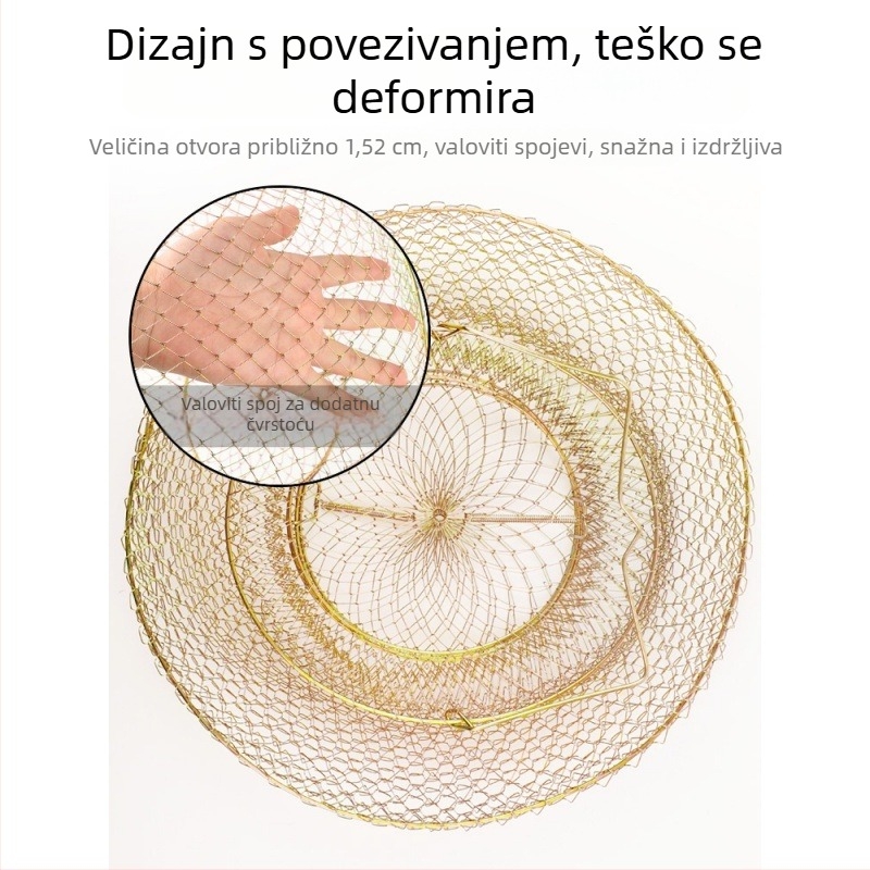 Mengda sklopiva košara za ribu od čeličnog žice za zaštitu riba — Marka Mengda; Kategorija: Zaštita riba; Materijal: Drugo