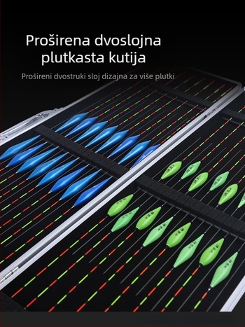 Kutija za plovke od aluminijske legure, produžena, velika kapaciteta, višestruka namjena (Podrijetlo: Kina; Materijal: Aluminij; Marka: Druga; Nema privatne marke)