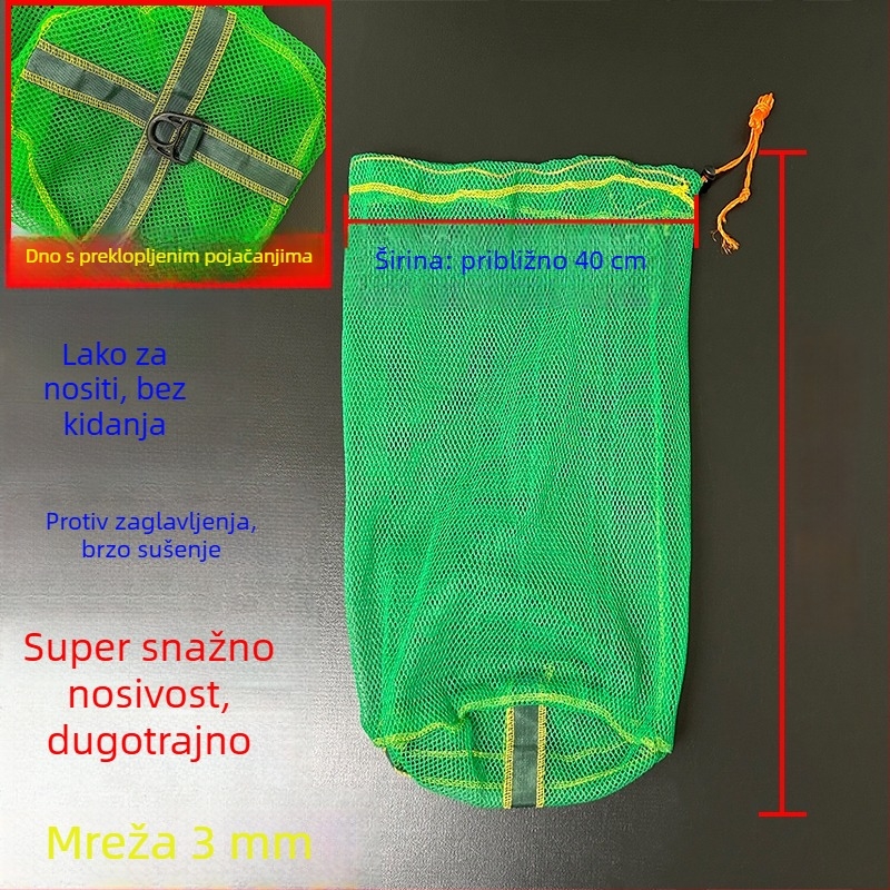 Torba od mreže za zaštitu ribe, prijenosna s vrpicom, sklopiva mrežasta torbica — Brand: Other; Materijal: Silk flower