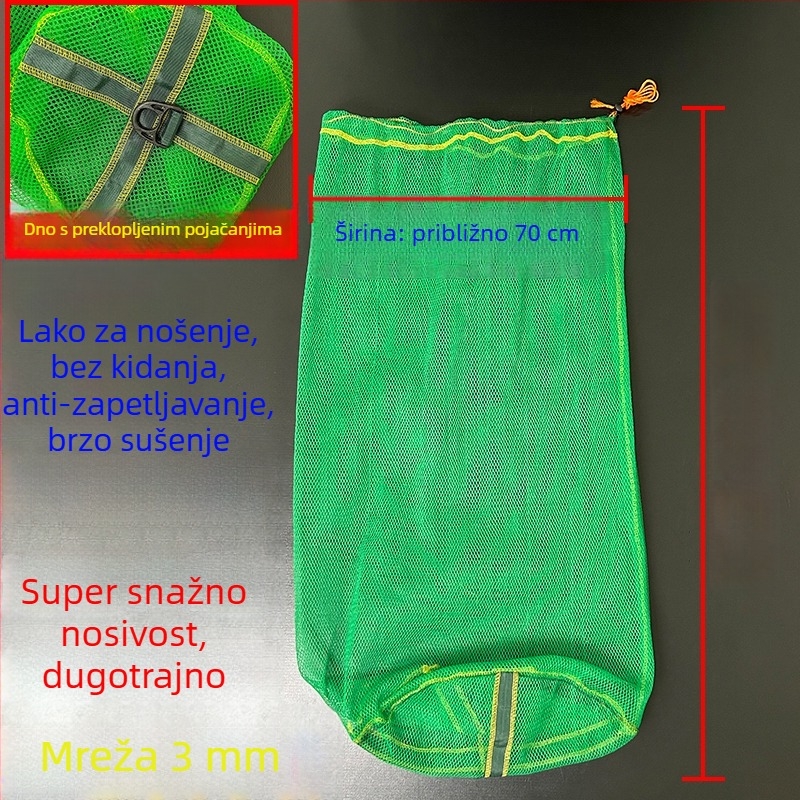 Torba od mreže za zaštitu ribe, prijenosna s vrpicom, sklopiva mrežasta torbica — Brand: Other; Materijal: Silk flower