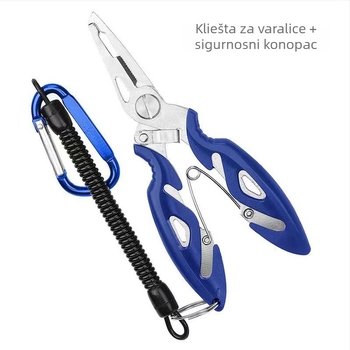 BF Klešta za mamce s sigurnosnim uzetom, povlačni kaiš, uklanjač kuka od nehrđajućeg čelika, ribarske škare