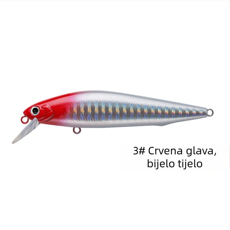 Nástraha za duga bacanja: potopni minnow sa srebrnom oštricom; minnow sa srebrnom oštricom i Dead Fly sustav