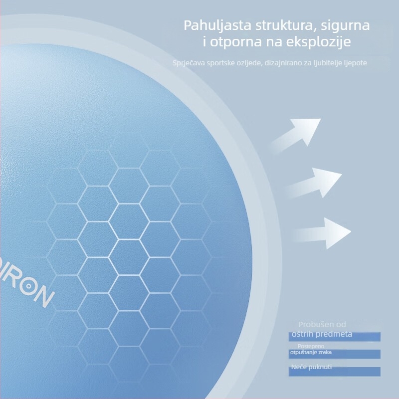 Proiron Pilates lopta – PVC, 180 g, napuhljiva, otporna na probijanje, mini