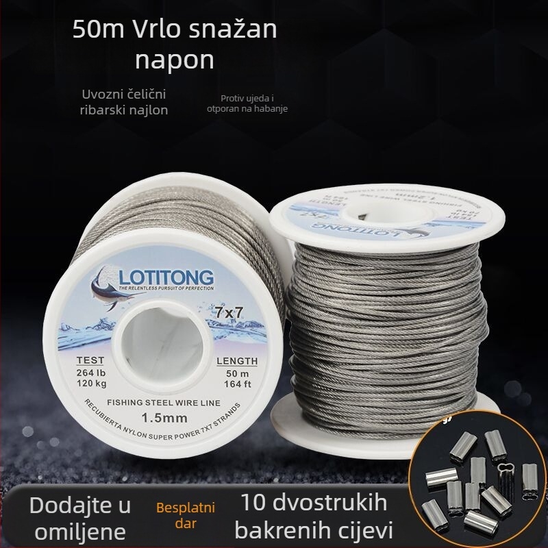 Ribolovna linija LOTITONG — žica, nosivost 150 kg, pakiranje 1 kom